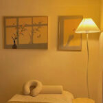 Massage room setup at Green World Massage Omaha