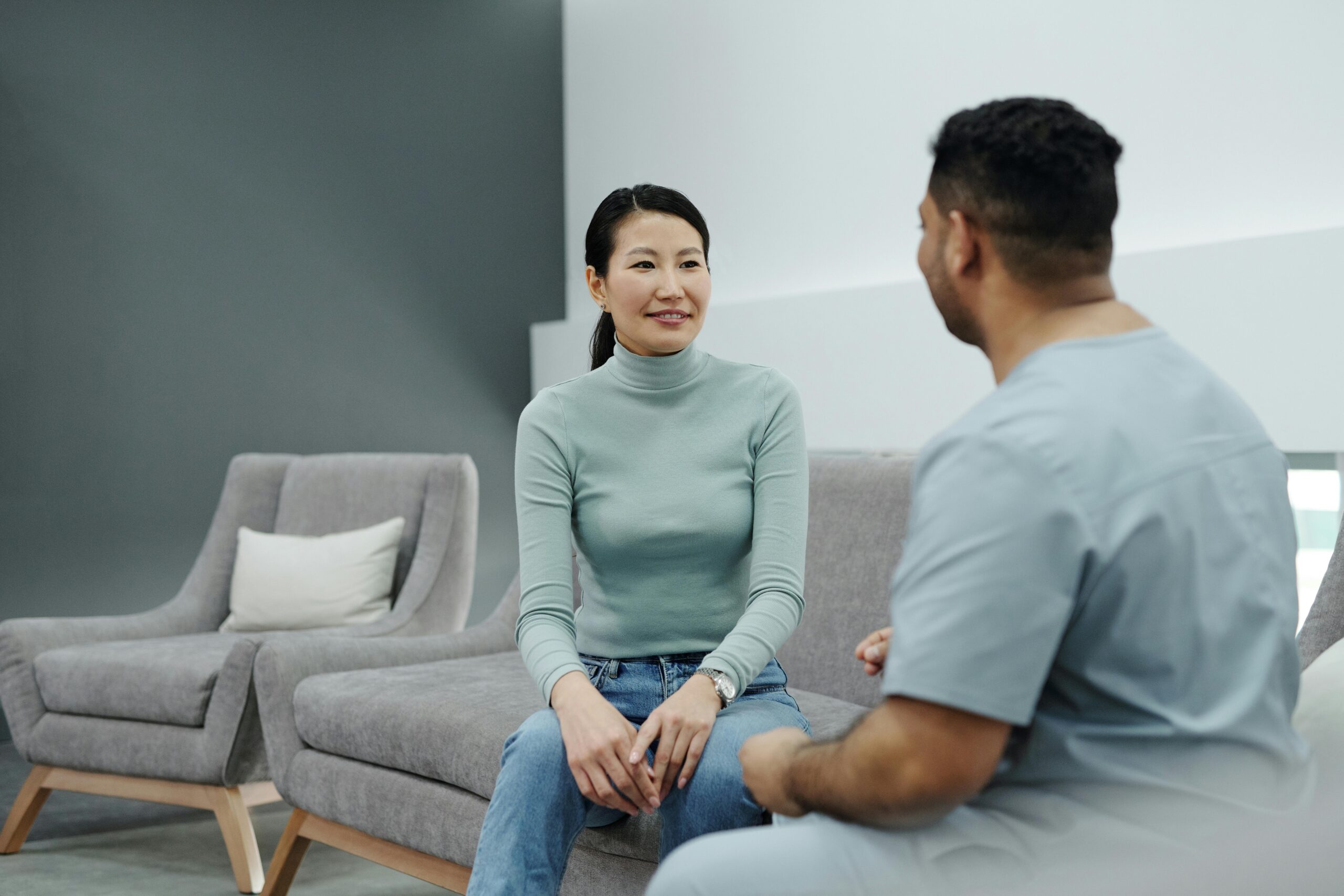 Spa manager interviewing a new employee at Book Massage Spa Careers