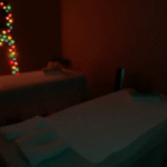 Massage bed setup at Mt. Fuji Japanese Massage Omaha